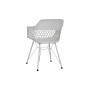 Sedia da Sala da Pranzo DKD Home Decor Metallo Grigio chiaro polipropilene (57 x 57 x 80,5 cm)