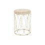 Tavolo aggiuntivo DKD Home Decor Naturale Metallo Crema Rattan (35 x 35 x 49 cm)