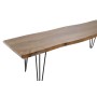 Panca DKD Home Decor Nero Metallo Alluminio Marrone Chiaro Acacia (160 x 46 x 46 cm)