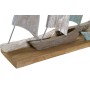 Statua Decorativa DKD Home Decor Velieri Metallo Legno di mango Mediterraneo (71 x 14 x 46 cm)