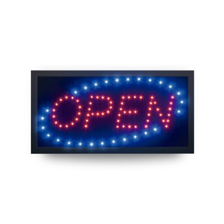 Insegna Securit Open Luce LED 24 x 48 x 2 cm