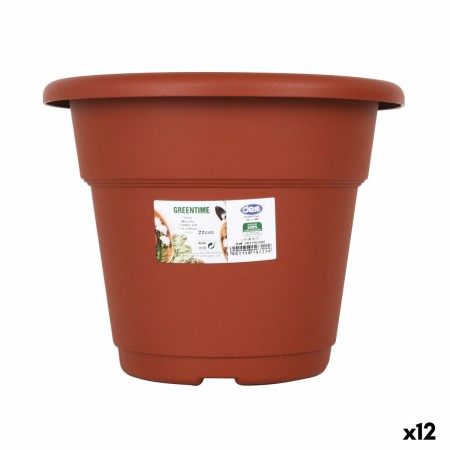 Vaso Dem Greentime Rotonda Marrone ø 22 x 17,5 cm (12 Unità)