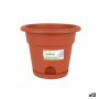 Vaso con Piatto Dem Greentime Marrone ø 22 x 18 cm (12 Unità)