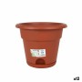 Vaso con Piatto Dem Greentime Marrone 25 x 25 x 20 cm (12 Unità)