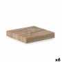 Mensole Confortime Naturale Legno MDF 23,5 x 23,5 x 3,8 cm (6 Unità)