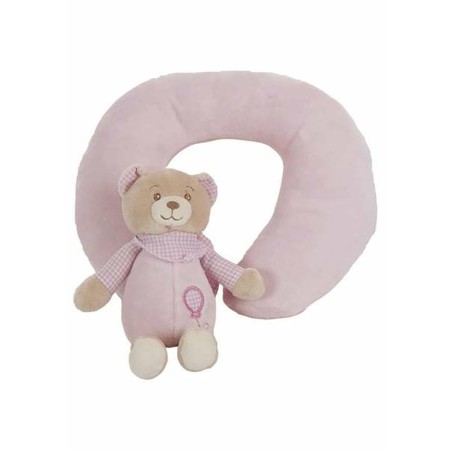 Cuscino Cervicale Lulu Rosa Orsetto di Peluche 20 x 24 cm