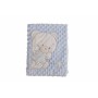 Coperta per Neonato Orso Ricamo Azzurro Doppia 100 x 75 cm