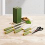 Porta coltelli Quid Naturalia Set 7 Pezzi Verde Metallo