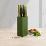 Porta coltelli Quid Naturalia Set 7 Pezzi Verde Metallo