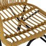 Sedia da giardino DKD Home Decor MB-178988 51 x 61 x 81 cm Naturale Nero Metallo rattan sintetico