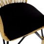 Sedia da giardino DKD Home Decor MB-178988 51 x 61 x 81 cm Naturale Nero Metallo rattan sintetico