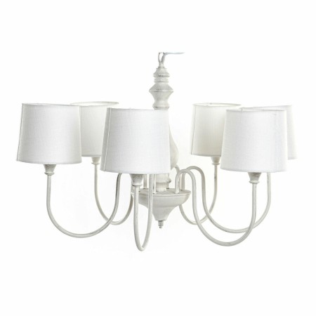 Lampadario DKD Home Decor Bianco Metallo Plastica 25 W Shabby Chic 220 V 66 x 66 x 44 cm