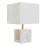 Lampada da tavolo DKD Home Decor Bianco Poliestere Marmo Dorato (26 x 26 x 43 cm)