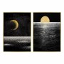 Quadro DKD Home Decor 53 x 4,3 x 73 cm 53 x 4 x 73 cm Luna Moderno (2 Unità)