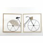 Decorazione da Parete DKD Home Decor Nero Bicicletta Metallo Legno MDF (80 x 2.5 x 40 cm) (2 pcs)