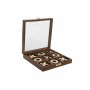 Gioco Tris DKD Home Decor Dorato Marrone scuro 18 x 18 x 3,5 cm