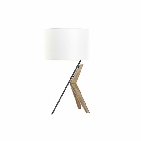 Lampada da tavolo DKD Home Decor Nero Metallo Marrone Bianco Rovere 220 V 50 W 35 x 35 x 54 cm