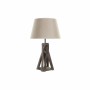 Lampada da tavolo DKD Home Decor Legno Cotone Marrone scuro (35 x 35 x 56 cm)