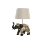 Statua Decorativa DKD Home Decor Elefant Beige Dorato Policarbonato Resina (41 x 36 x 53 cm)