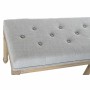 Panca DKD Home Decor Grigio chiaro Legno Caucciù Legno d'albero della gomma 122 x 41 x 48 cm