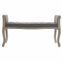 Panca DKD Home Decor  Naturale Grigio scuro Legno d'albero della gomma Tela 109 x 44,5 x 60 cm