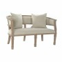 Divano DKD Home Decor 118 x 66 x 72 cm Beige Marrone Chiaro Legno d'albero della gomma