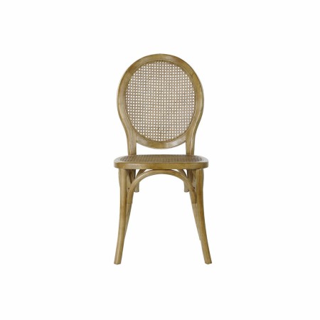 Sedia da Sala da Pranzo DKD Home Decor 8424001805570 Multicolore Marrone Chiaro Rattan Legno di olmo 45 x 42 x 92 cm