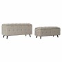 Panca DKD Home Decor  Nero Beige Metallo 103 x 42 x 52 cm (2 Unità)