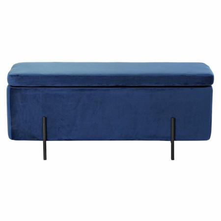 Panca DKD Home Decor  Azzurro Nero Metallo 108 x 46 x 45 cm