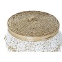 Set di Cestini DKD Home Decor Bianco Naturale Bambù Boho 39 x 39 x 45 cm