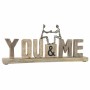 Statua Decorativa DKD Home Decor You & Me Argentato Alluminio (54 x 7,5 x 24 cm)