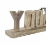 Statua Decorativa DKD Home Decor You & Me Argentato Alluminio (54 x 7,5 x 24 cm)