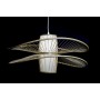 Lampadario DKD Home Decor Bianco Marrone Bambù 50 W 70 x 70 x 32 cm