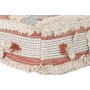 Puff DKD Home Decor Righe Arancio Bianco 60 x 60 x 25 cm Boho