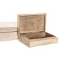 Set di Scatole Decorative DKD Home Decor Marrone Bianco Legno di mango 25 x 17 x 8 cm (2 Unità)