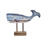 Statua Decorativa DKD Home Decor 40 x 10 x 30 cm Azzurro Marrone Balena