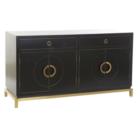 Credenza DKD Home Decor  Nero Dorato Metallo Pioppo 150 x 50 x 80 cm