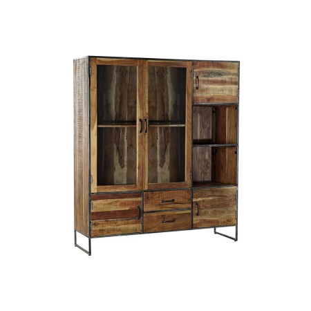 Stand Espositore DKD Home Decor Metallo Cristallo Acacia Legno Riciclato 140 x 40 x 160 cm