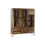 Stand Espositore DKD Home Decor Metallo Cristallo Acacia Legno Riciclato 140 x 40 x 160 cm