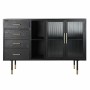 Credenza DKD Home Decor Nero Cristallo Legno MDF 120 x 38 x 80 cm