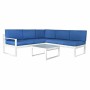 Divano da Giardino DKD Home Decor Azzurro Poliestere Alluminio (192 x 192 x 92 cm)