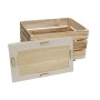 Poggiapiedi DKD Home Decor Beige Naturale Legno Loft 60 x 35 x 44 cm