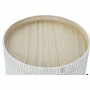 Tavolo aggiuntivo DKD Home Decor Bianco Marrone Dorato Metallo Legno MDF 45 x 45 x 39 cm