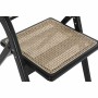 Sedia Pieghevole DKD Home Decor Nero Naturale Rattan Legno di olmo 53 x 60 x 79 cm