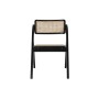 Sedia Pieghevole DKD Home Decor Nero Naturale Rattan Legno di olmo 53 x 60 x 79 cm