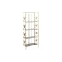 Scaffale DKD Home Decor Cristallo Dorato Metallo (60 x 32 x 161,5 cm)