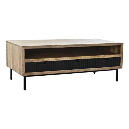 Tavolino da Caffè DKD Home Decor Nero Marrone Chiaro Metallo Legno di mango 120 x 60 x 45 cm