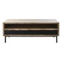 Tavolino da Caffè DKD Home Decor Nero Marrone Chiaro Metallo Legno di mango 120 x 60 x 45 cm