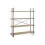 Scaffale DKD Home Decor Nero Naturale Marrone Metallo Abete Legno Riciclato 160 x 37 x 180 cm