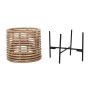 Set di vasi da fiori DKD Home Decor Metallo Rattan Bali (25 x 25 x 87 cm)